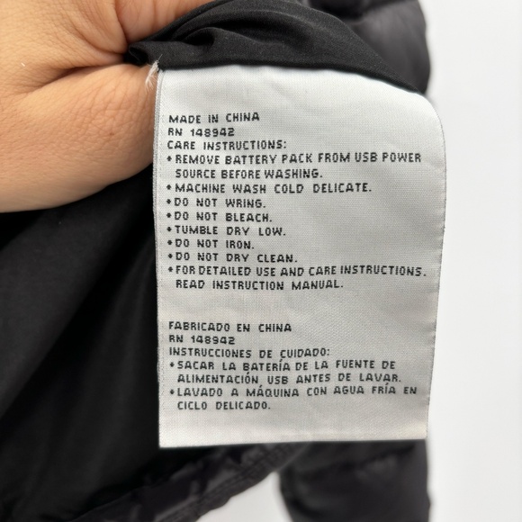 Ravean 100% Down Heated Jacket Detachable Hood Size Small - Picture 4 of 13